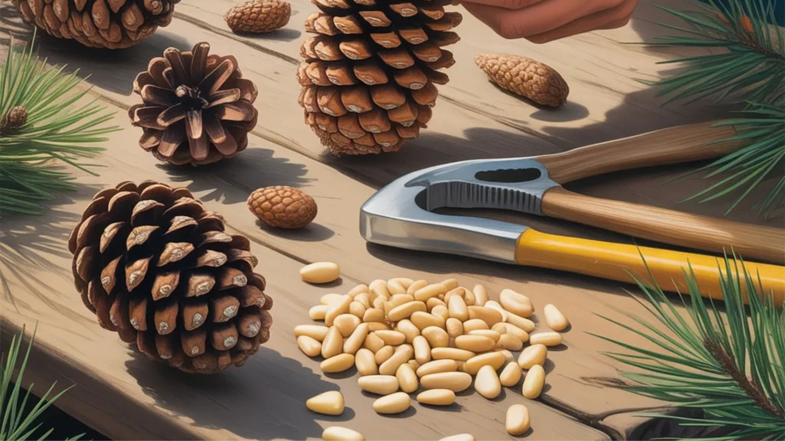 how to harvest pine nuts